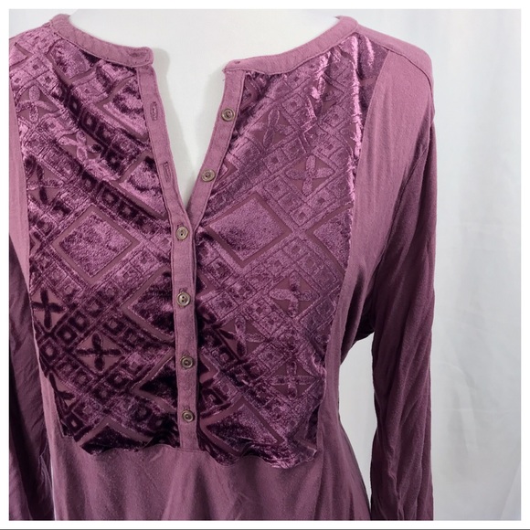 Lucky Brand Tops - Lucky Brand | Embossed Velvet Tunic